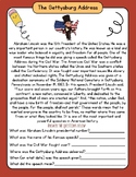 Gettysburg Address Reading Comprehension Worksheet Q & A F