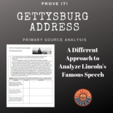 Gettysburg Address:  Prove It! Primary Source Analysis
