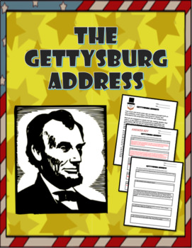 Preview of Gettysburg Address by Abraham Lincoln with questions