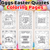 Gggs Easter Quotes Coloring Book for Adult, Relaxation and