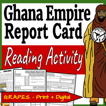 Preview of Ghana Empire Medieval West Africa Kingdoms Report Card Reading Passages