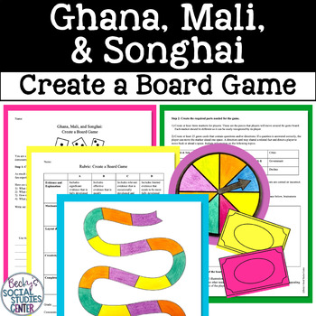 Preview of Ghana, Mali & Songhai Project Create a Board Game