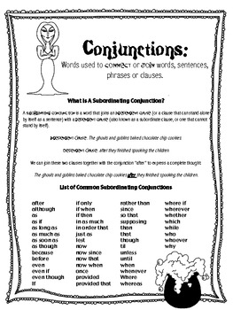 Ghastly Grammar: Conjunctions, Interjections & Prepositions for Grade 5