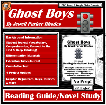 Preview of Ghost Boys | Reading Guide | Book / Literature Novel Study |FULL | Parker Rhodes