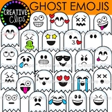 Ghost Emoji Clipart {Halloween Clipart}