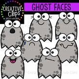 Ghost Faces: Halloween Clipart {Creative Clips Clipart}