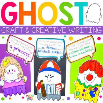 Preview of Ghost Halloween Craft and Writing Activity | Bulletin Board Idea