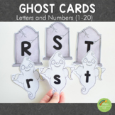 Ghost Halloween Letter and Number Cards