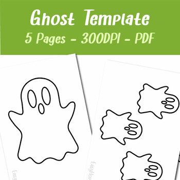 Ghost Halloween Templates Printable Set for Creative Parents and Teachers