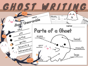 Preview of Ghost Informative Writing | Have Can Are | Label | Life Cycle | Prompt Chart