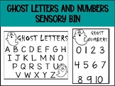 Ghost Letters and Numbers Sensory Bin