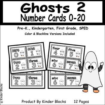 Preview of Ghost Number Cards 0 - 20 Set #2