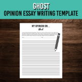 Ghost Opinion Essay Writing Template | Jason Reynolds Novel