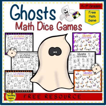 Preview of Ghost Roll & Bump Math Dice Games {FREE}