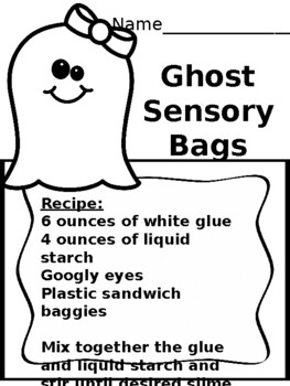 Preview of Ghost Sensory Bags