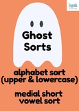Halloween Ghost Sorts: Alphabet (upper & lowercase) & Medi