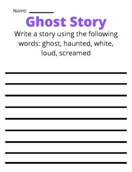 ghost story writing assignment