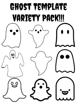 Preview of Ghost Templates Ghost Outline Ghost Bulletin Board Halloween Bulletin Board Colo