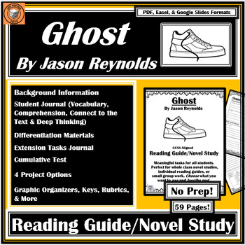 Preview of Ghost by Jason Reynolds | Reading Guide | Book/ Literature|  Novel Study | FULL