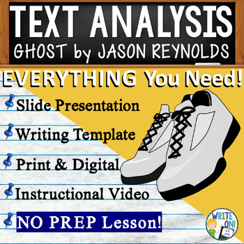 Preview of Ghost by Jason Reynolds - Text Based Evidence - Text Analysis Essay Writing