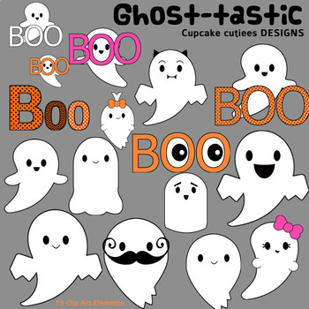 Ghostastic Ghost Halloween Digital Clip Art Elements | TPT