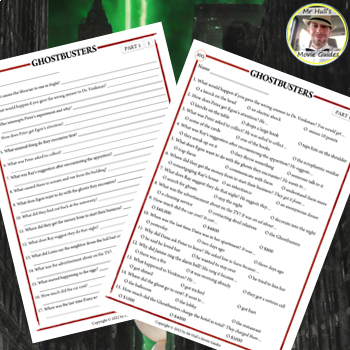 Ghostbusters Afterlife Movie Guide + Activities - Answer Key Inc -  Halloween