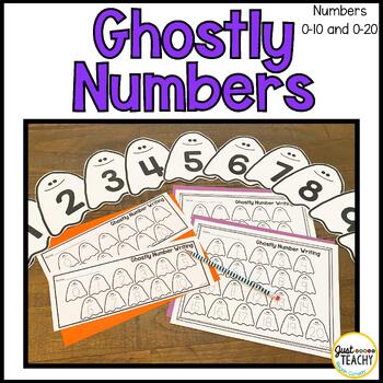 Preview of Counting and Writing Numbers 0-20 Ghosts