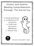 2nd, 3rd Grade: Ghosts and Goblins Reading Comprehension P