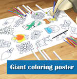 Giant Christmas Coloring Poster