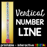 Vertical Number Line - print and digital