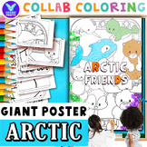 Giant Collaborative ARCTIC FRIENDS Coloring Poster Fun Cla