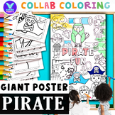 Giant Collaborative PIRATE Coloring Poster Fun Classroom A