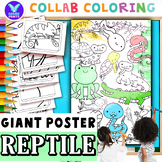 Giant Collaborative REPTILE Coloring Poster Fun Classroom 