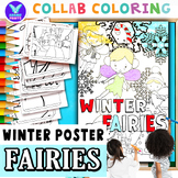 Giant Collaborative WINTER FAIRIES Coloring Poster Fun Cla