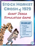 Giant Jenga - Stock Market Crash of 1929 simulation review game