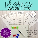 Phonics Word Lists