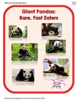 Preview of Giant Pandas: Rare, Fast Eaters Comprehension and Essay Response: GR5