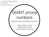Giant Phone Number Template