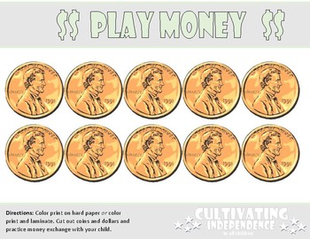 Preview of Giant Play Money