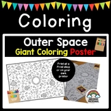 Giant Printable Outer Space Doodle Collaborative Coloring Poster