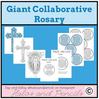 Preview of Giant Rosary Collaborative Prayer Activity