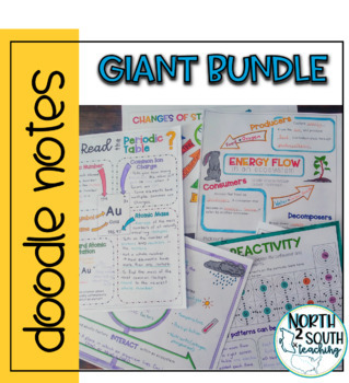 Preview of Giant Science Doodle Note Bundle - Growing Bundle