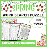 Giant Spring Word Search Puzzle - Spring Break Word Search