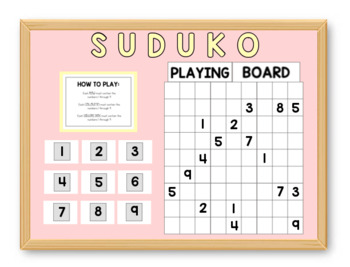 Preview of Giant Suduko- Interactive Bulletin Board Game
