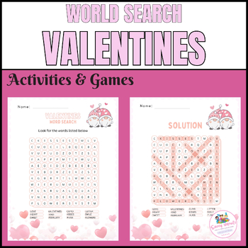 Giant Word Search, Word Search Puzzles with Valentine's Day, Crossword ...