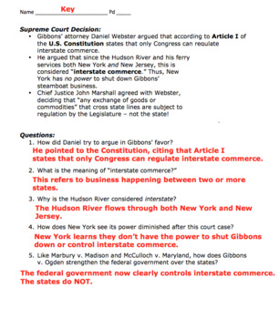 supreme court case study 4 gibbons v ogden answer key