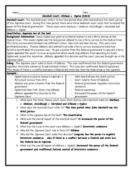 supreme court case study 4 gibbons v ogden answer key