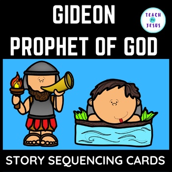 Preview of Gideon Bible Story Sequencing Cards Print and Digital Versions