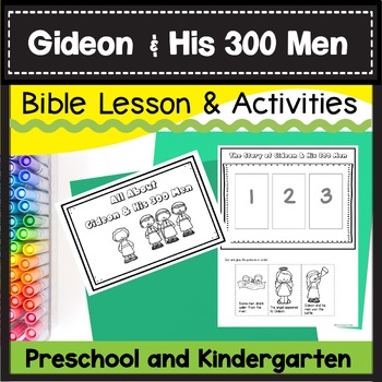 Preview of Gideon and his 300 men Bible Lesson and Activities Preschool Kindergarten