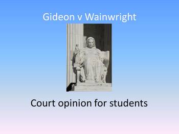 Preview of Gideon v Wainwright for students